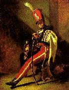 Theodore   Gericault trompette de hussards oil painting